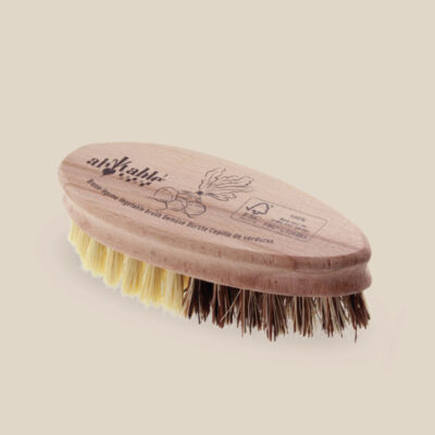 Natural fiber vegetable brush