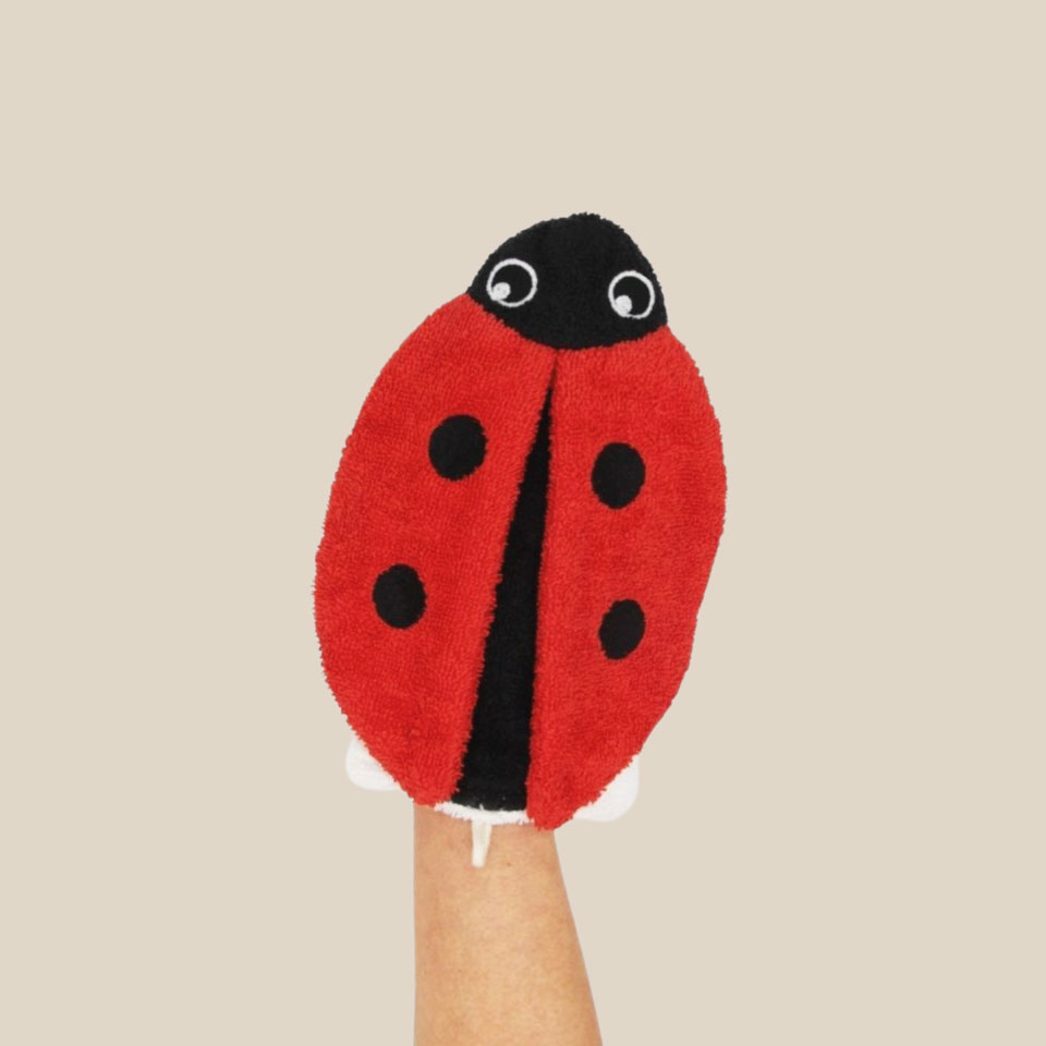 Organic cotton washcloth – Ladybug - Image 2