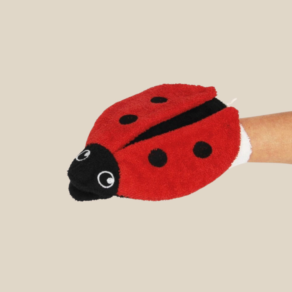 Organic cotton washcloth – Ladybug - Image 3