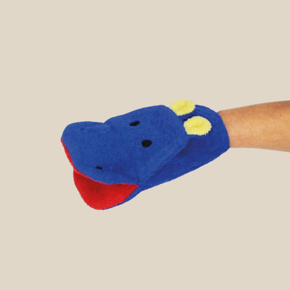 Organic cotton washcloth – Hippo - Image 3