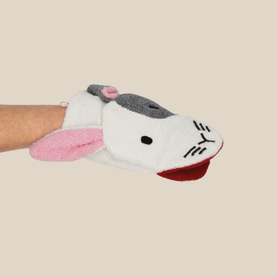 Organic cotton washcloth – Rabbit - Image 3