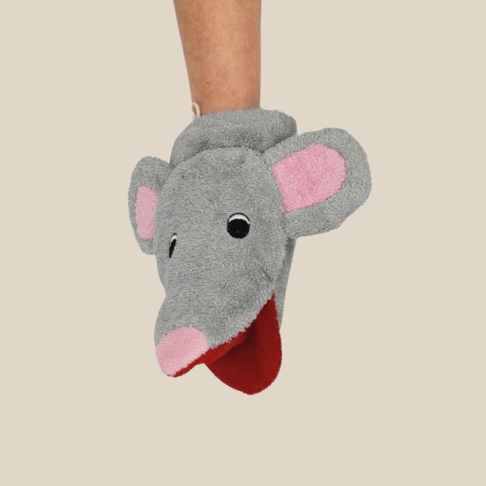 Organic cotton washcloth – Mouse - Image 2