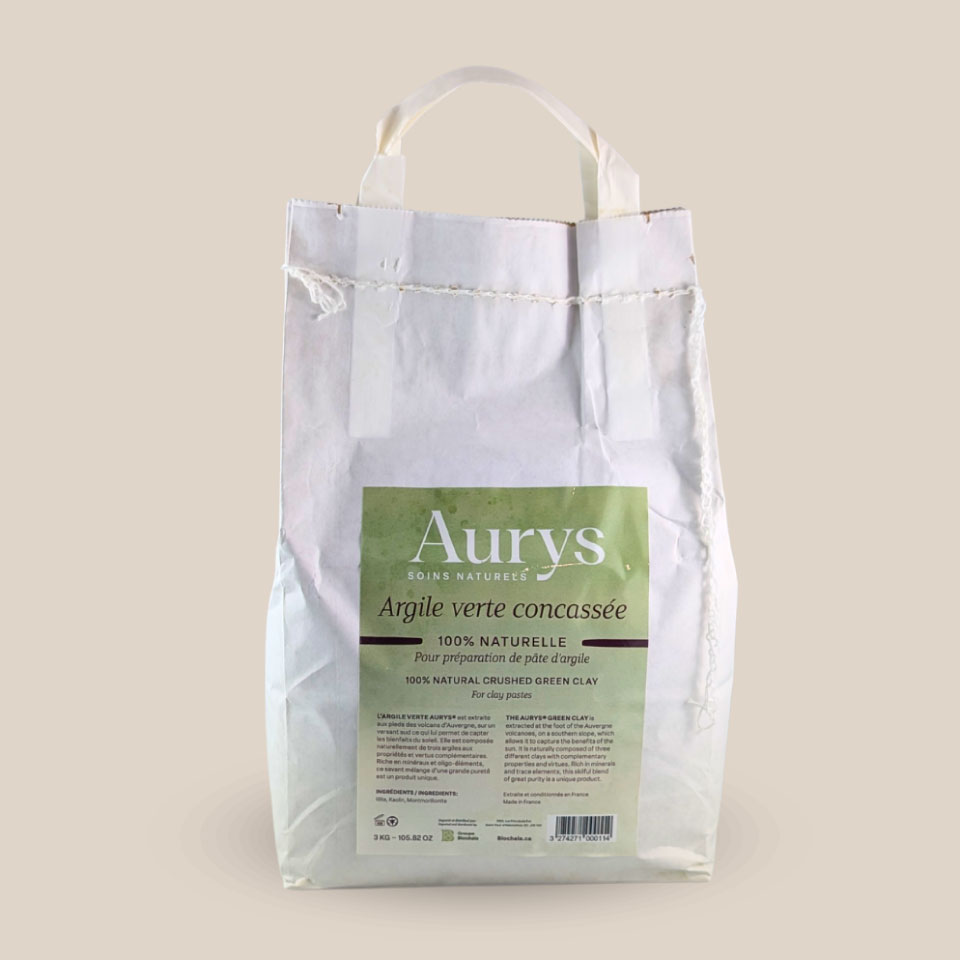 Argile verte concassée 3kg en sac - AURYS