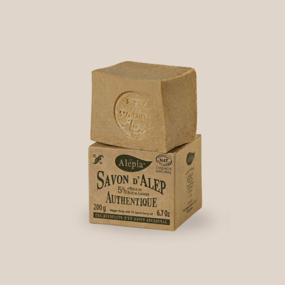 Savon d'Alep 5% d'huile de baie de laurier, 200g FRANCE