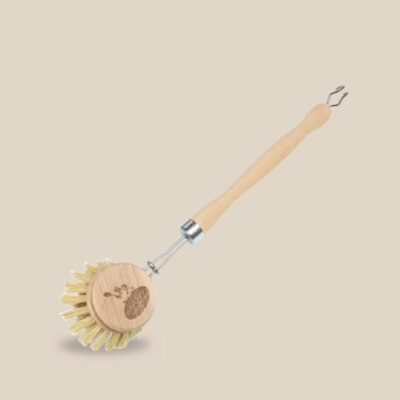 Natural fiber dish brush