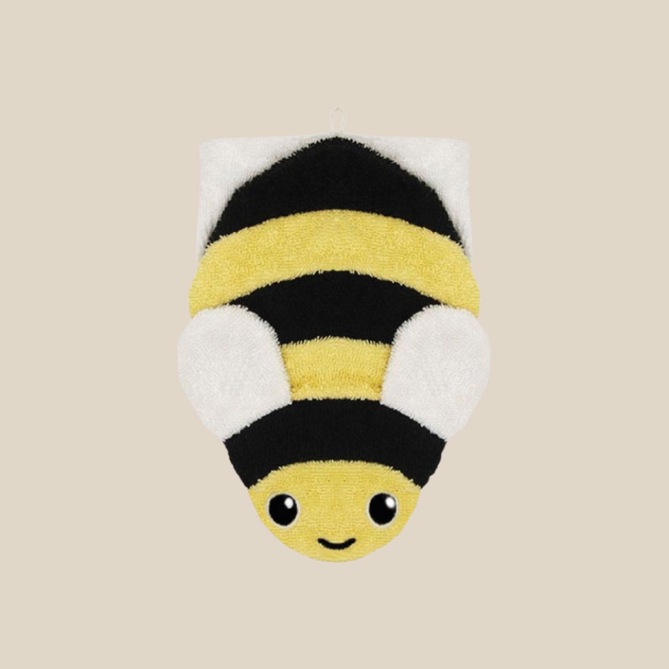 Organic cotton washcloth – Bee