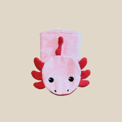 Organic cotton washcloth – Axolotl