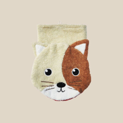 Organic cotton washcloth – Cat