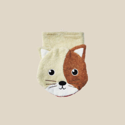 Organic cotton washcloth – Cat