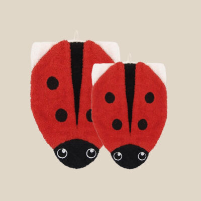 Gant de toilette en coton bio – Coccinelle