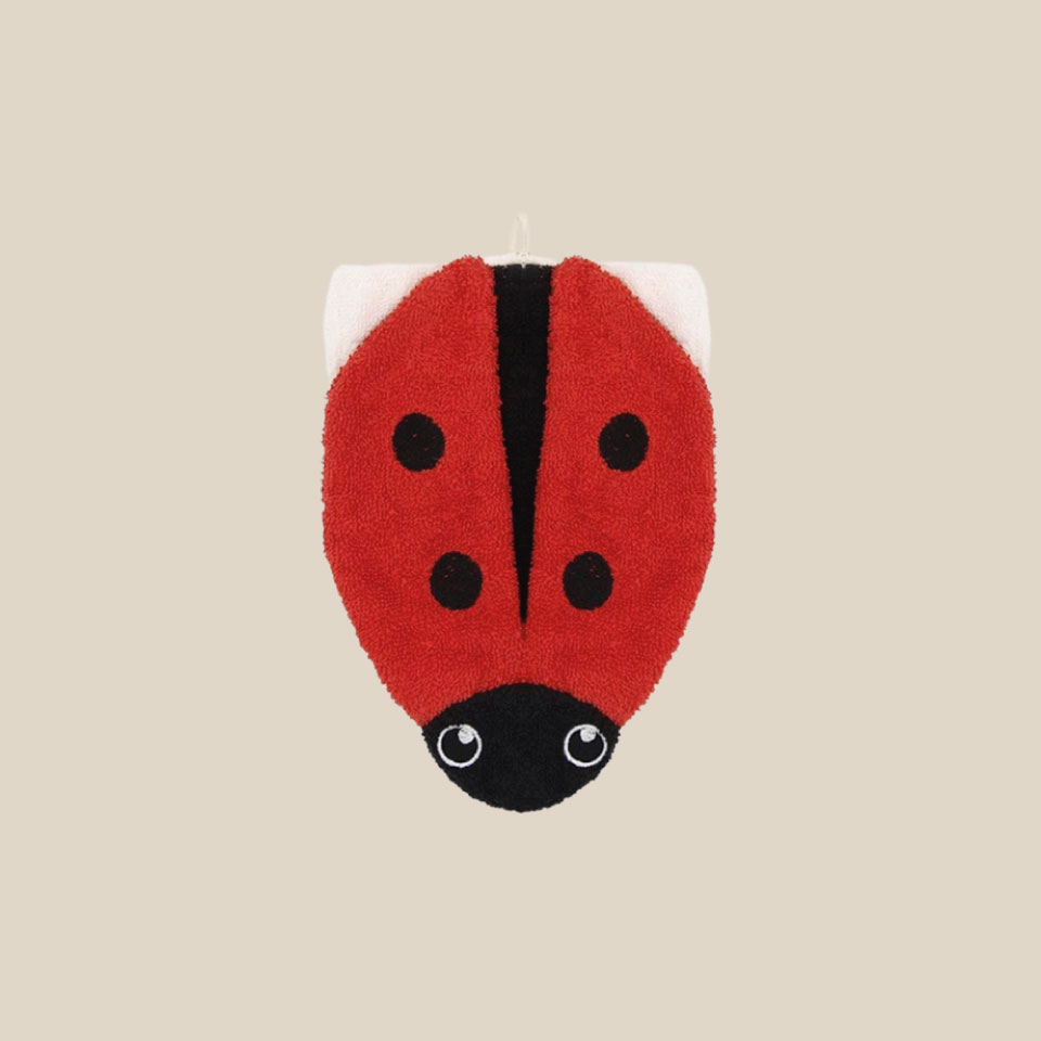Organic cotton washcloth – Ladybug