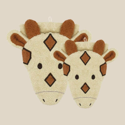Gant de toilette en coton bio – Girafe