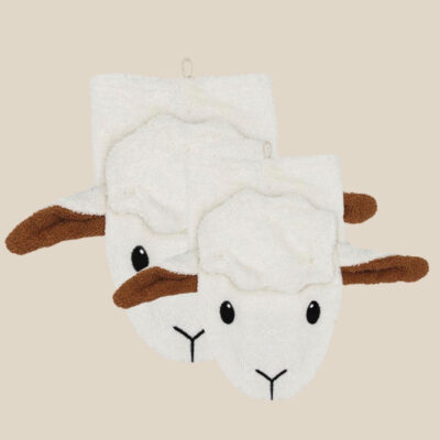 Gant de toilette en coton bio – Mouton
