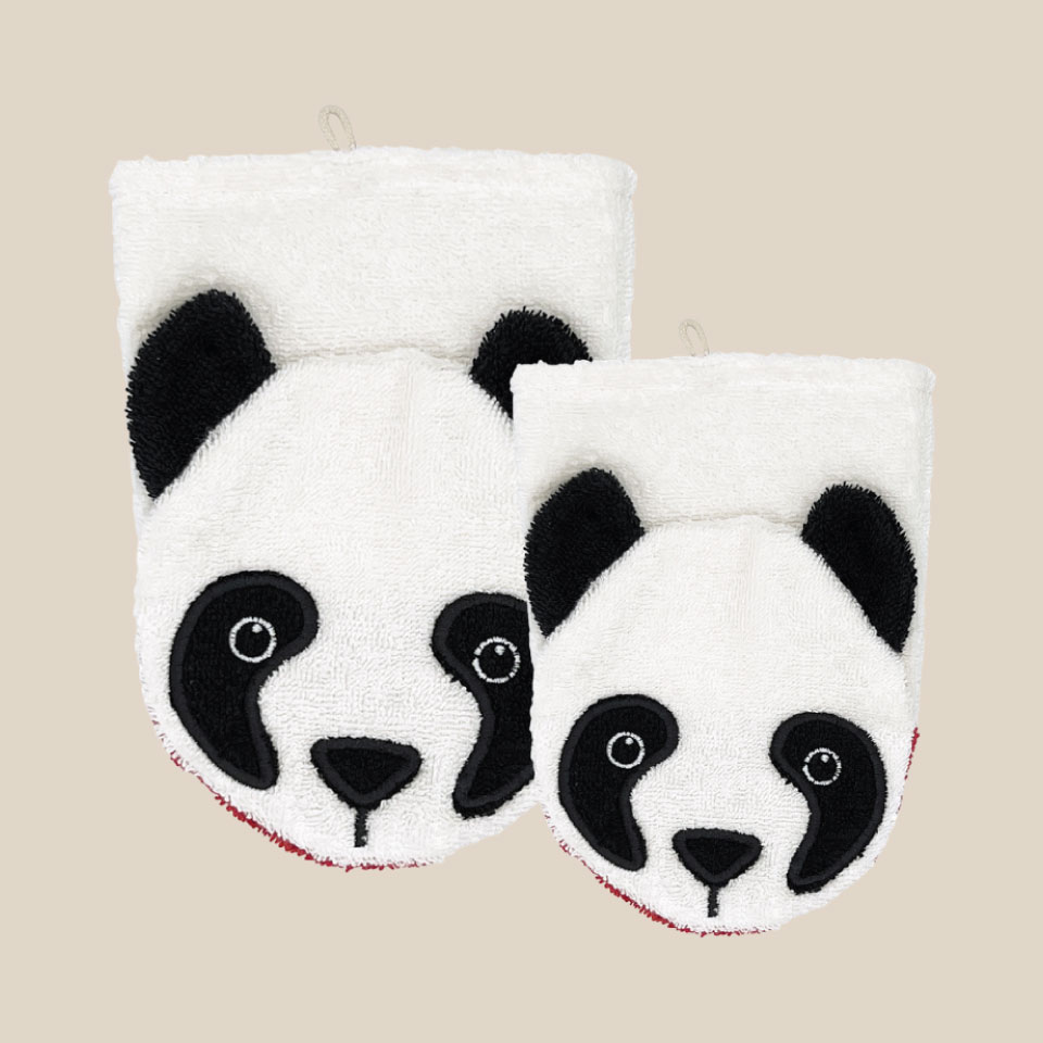 Organic cotton washcloth – Panda