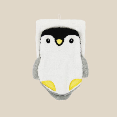 Organic cotton wash mitt – Penguin