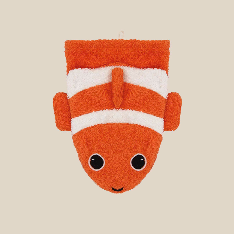 Organic cotton washcloth – Clownfish