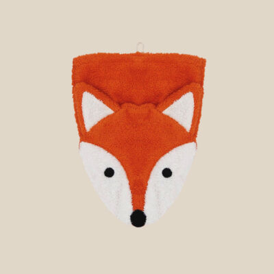 Organic cotton washcloth – Fox