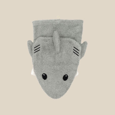 Organic cotton washcloth – Shark
