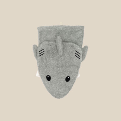 Organic cotton washcloth – Shark