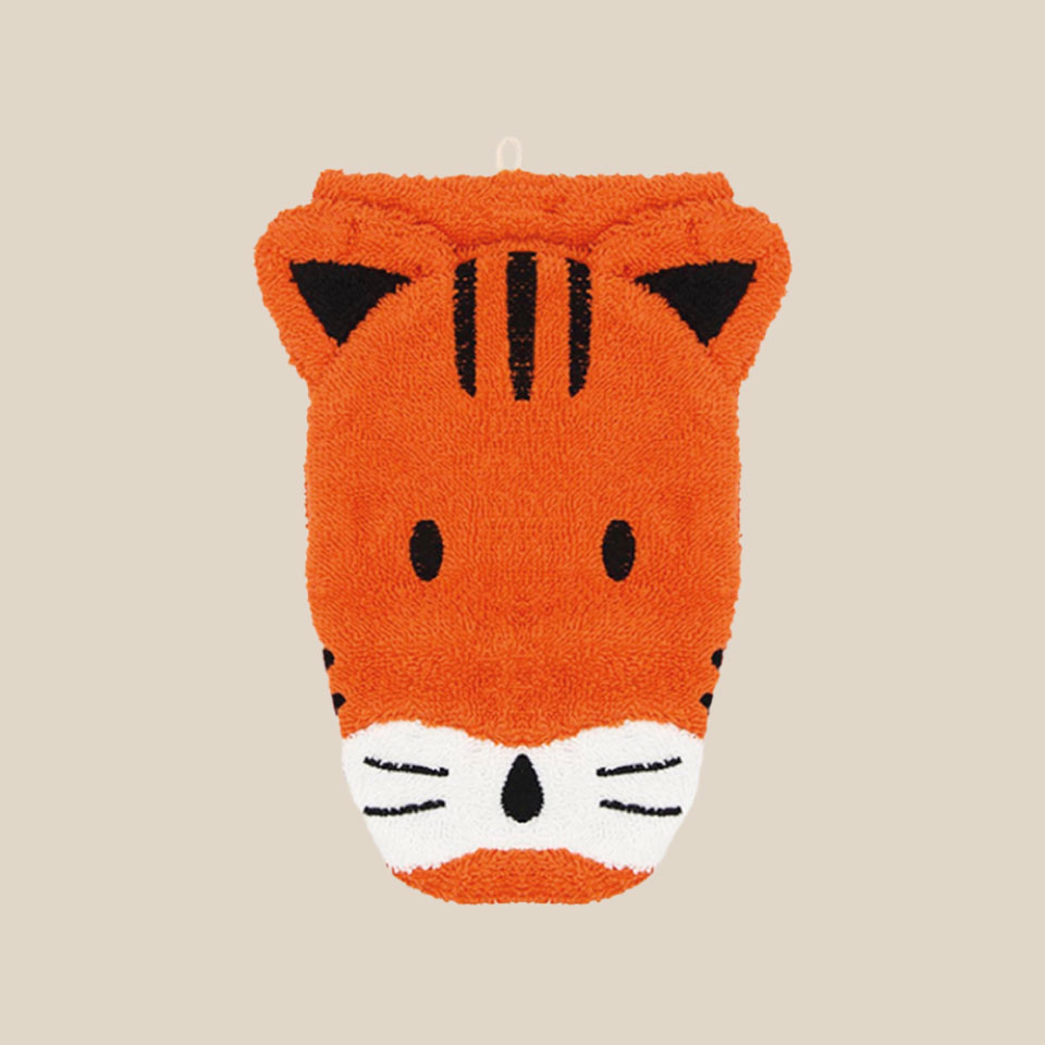Organic cotton washcloth – Tiger