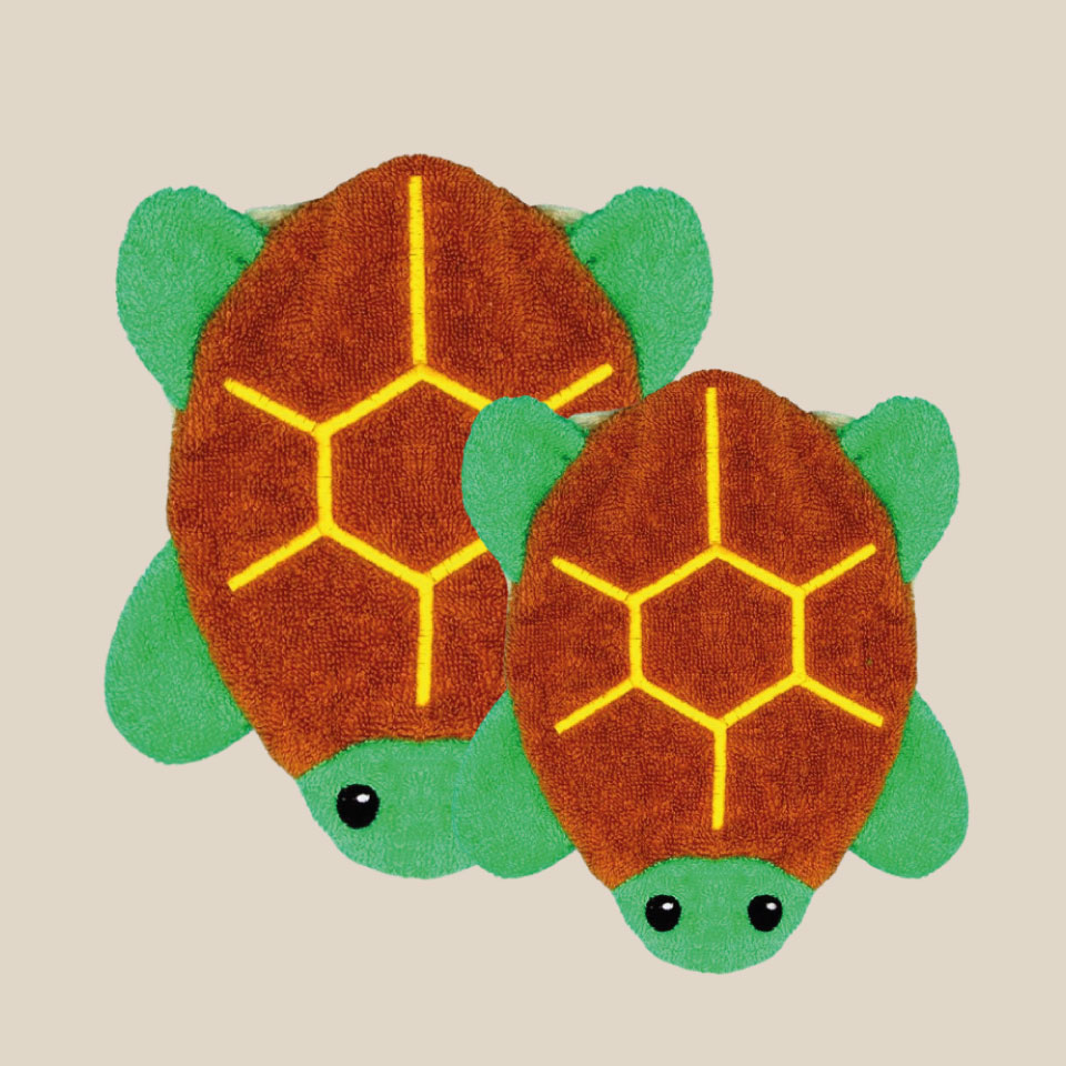 Organic cotton wash mitt – Turtle