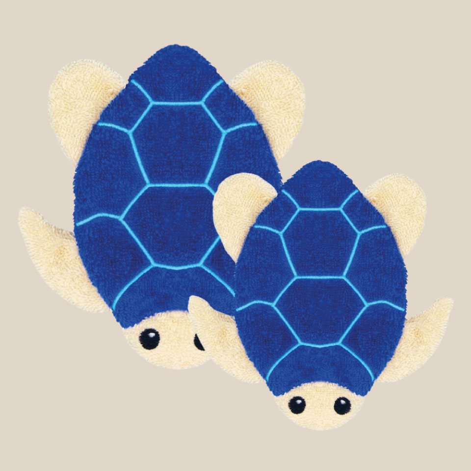 Organic cotton washcloth – Sea turtle