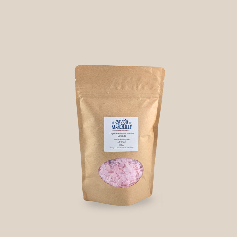 Sac 150g de copeaux de savon de Marseille, lavande