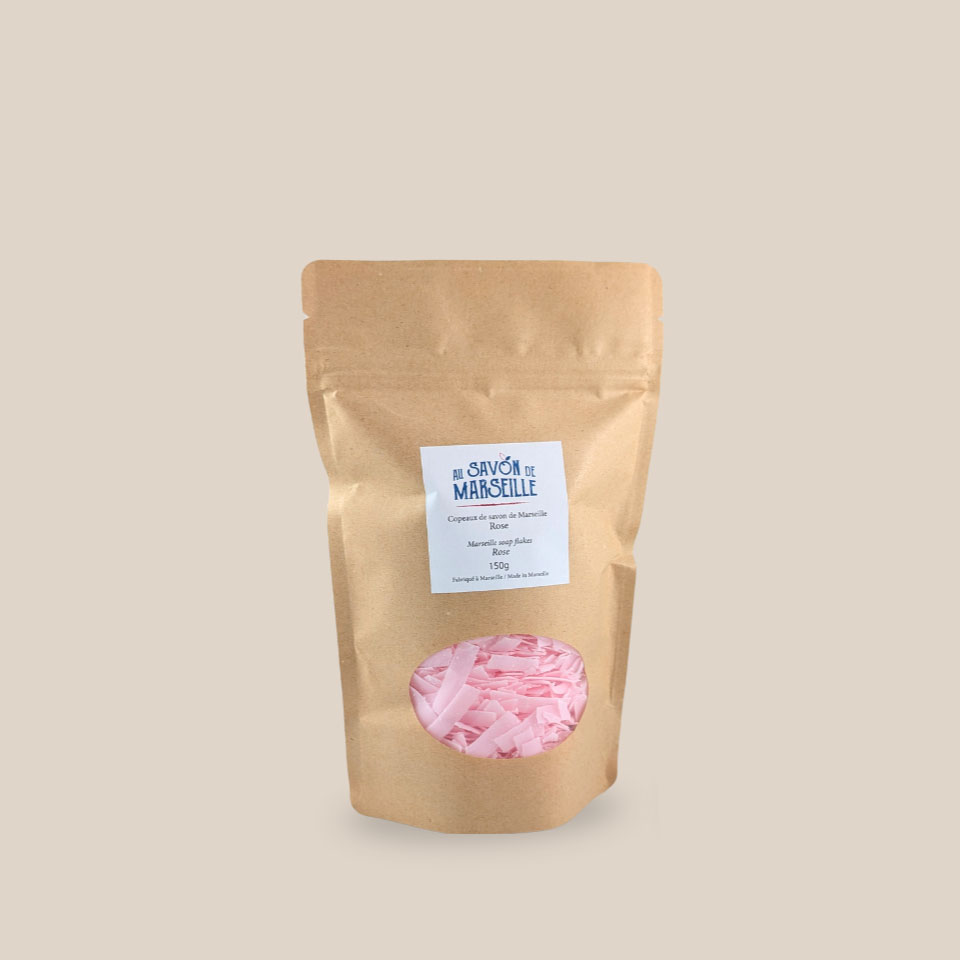 Sac 150g de copeaux de savon de Marseille, rose