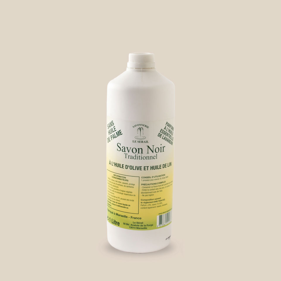 Savon Noir Traditionnel à l'Huile d'Olive et Huile de Lin – H.E. Lavandin