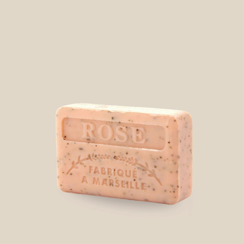 Savonnette Marseillaise – Beurre de karité Bio 125g – Pétales de Rose