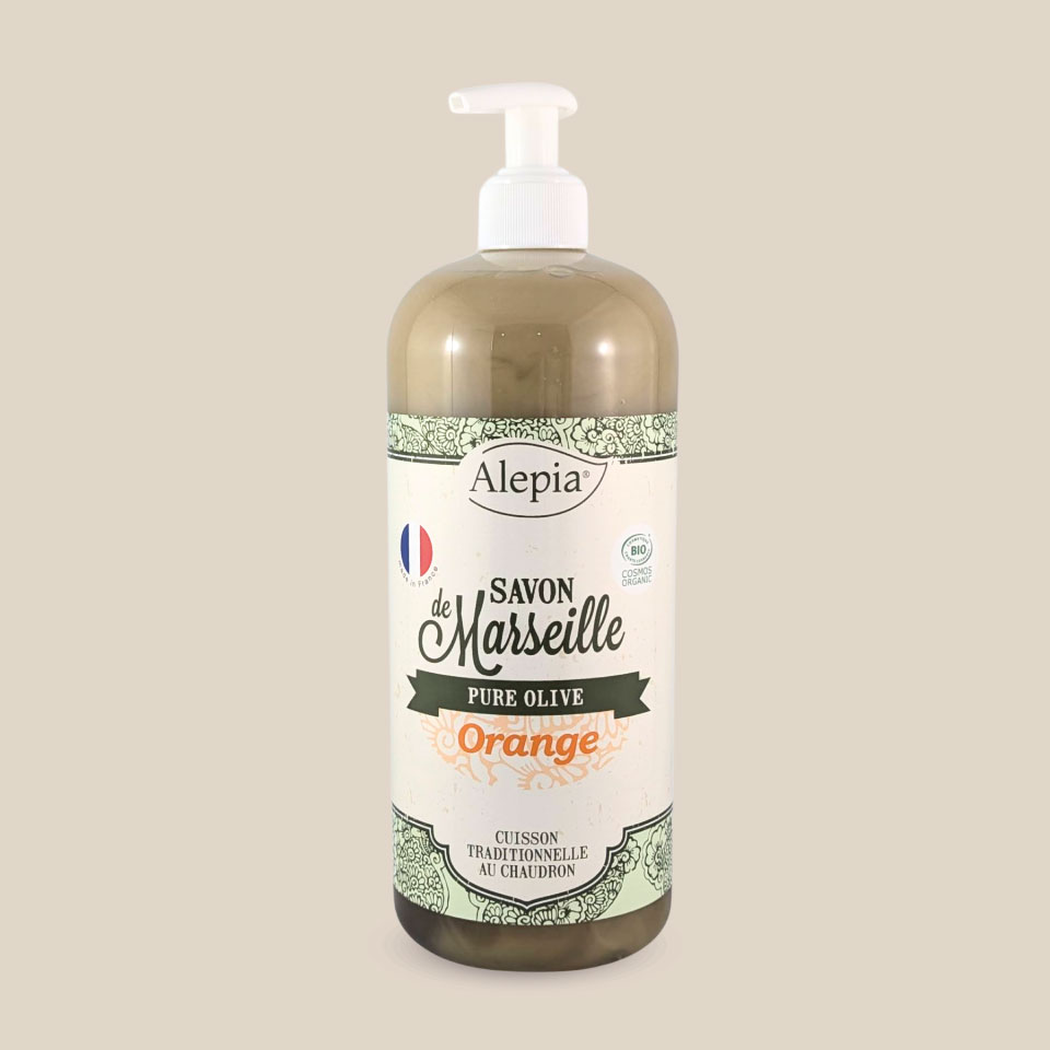 Savon de Marseille liquide Bio – Pure Olive – Aux Huiles Essentielles