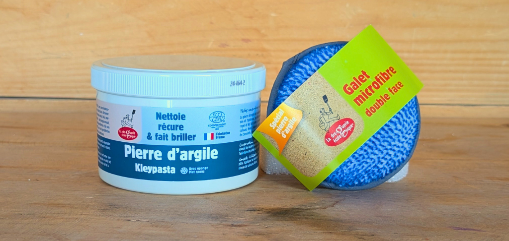 Pierre d'argile et son galet microfibre