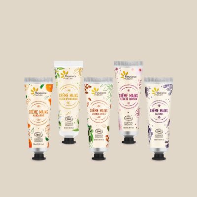 Product photo: all organic and scented hand creams