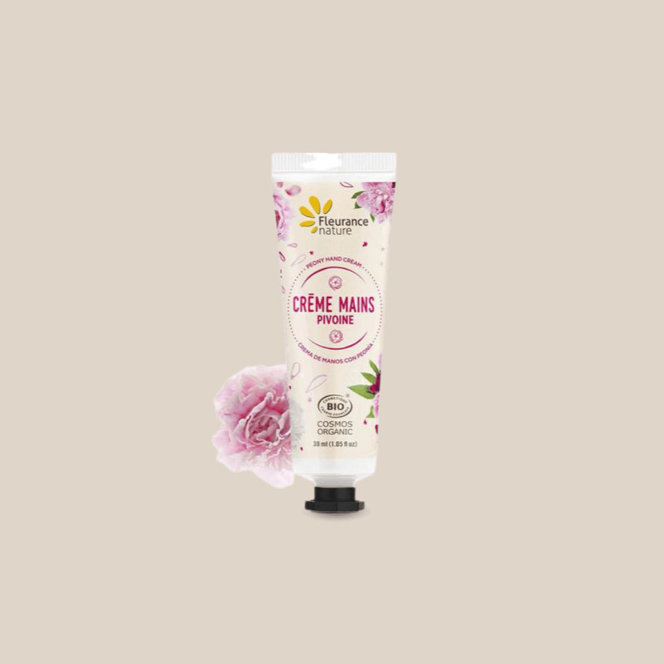 Peony-scented organic hand cream, Fleurance Nature
