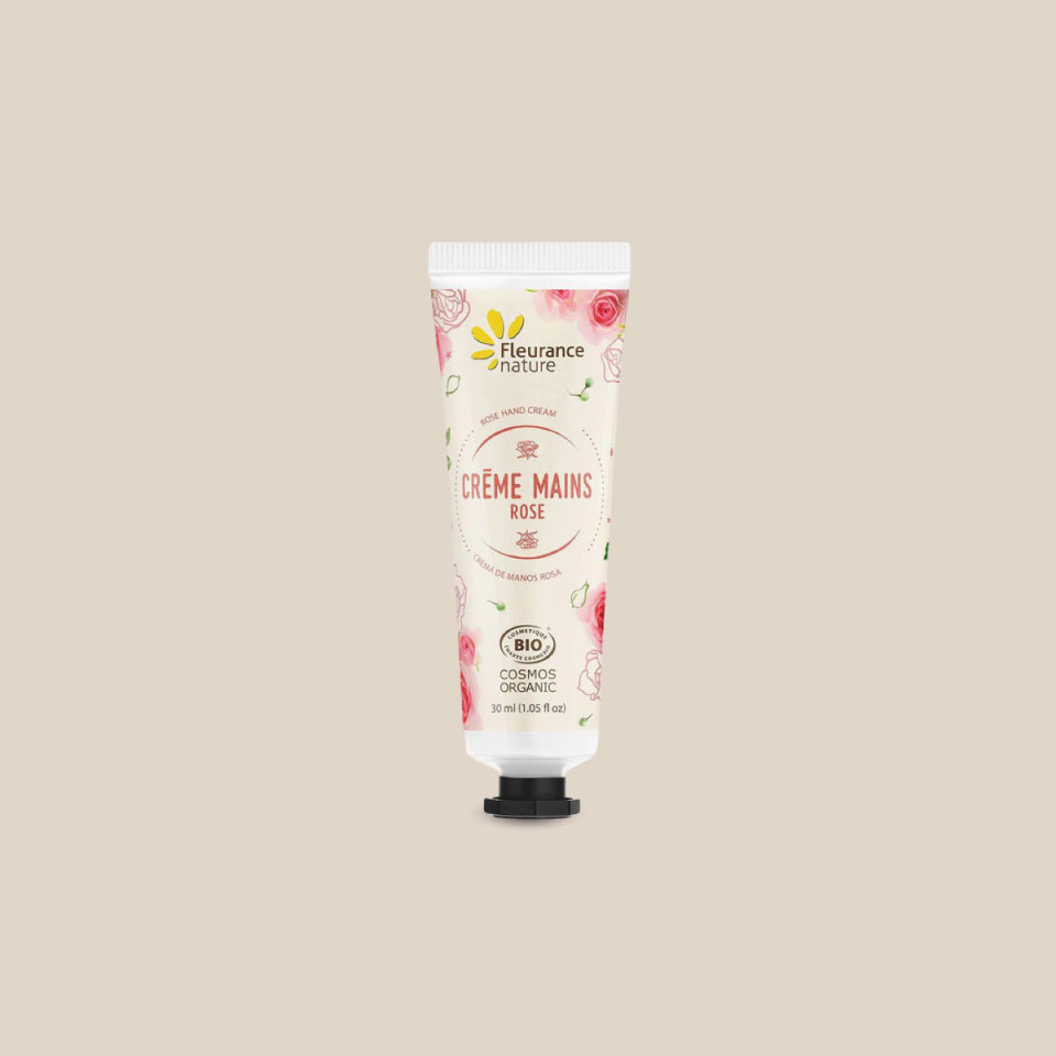 Product photo: Rose organic hand cream, 30ml tube