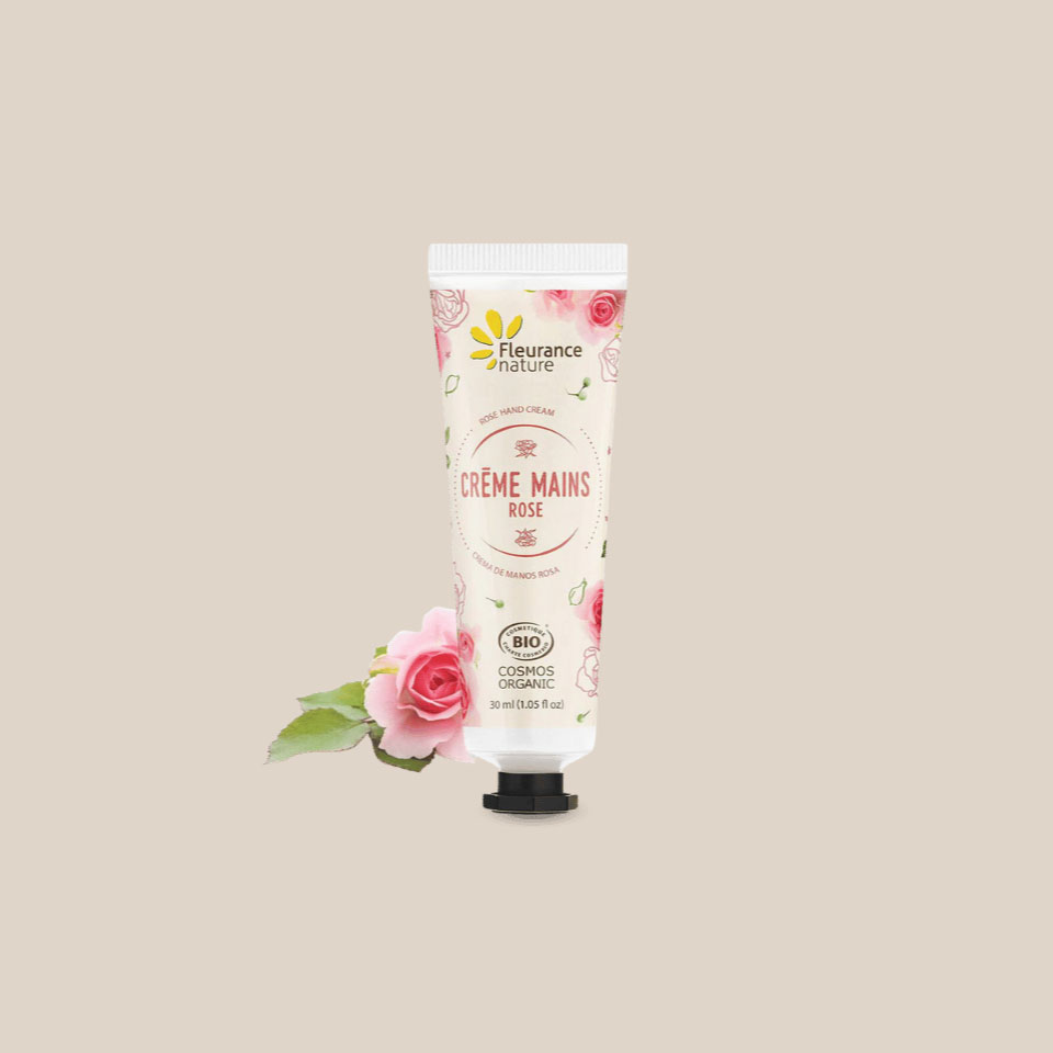 Organic rose-scented hand cream, Fleurance Nature