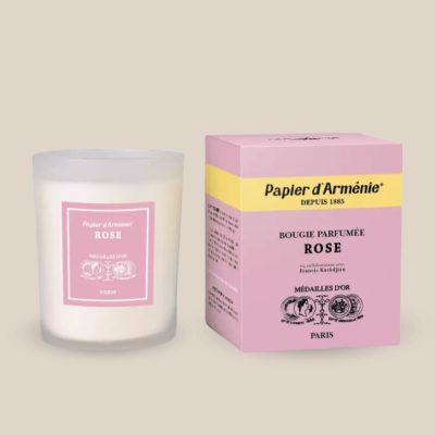 Photo produit : Bougie d'Arménie (rose) avec sa boîte