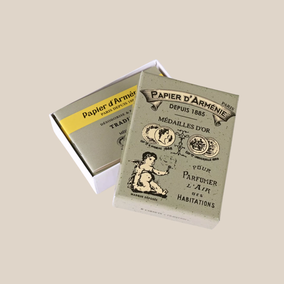 Photo produit : Coffret vintage Papier d'Arménie vert (tradition)
