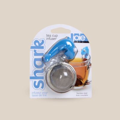 Blue shark shaped tea cup infuser