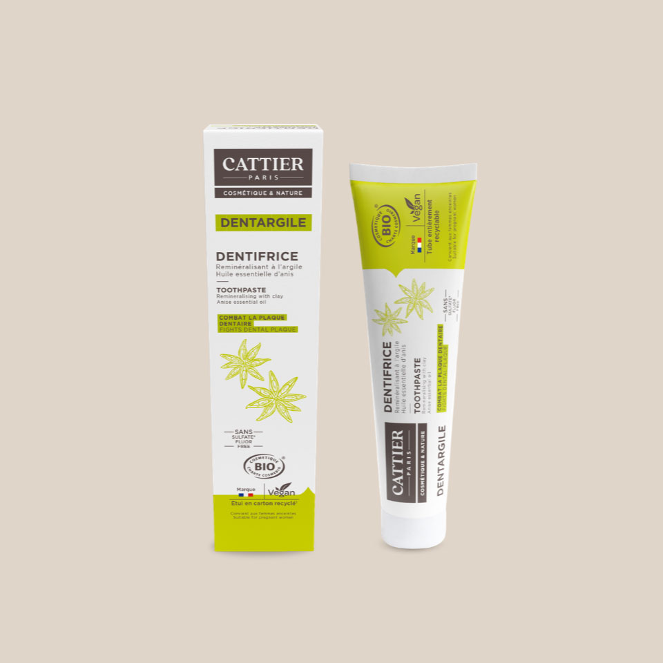 Dentifrice dentargile à l'anis, tube 75 ml avec sa boîte