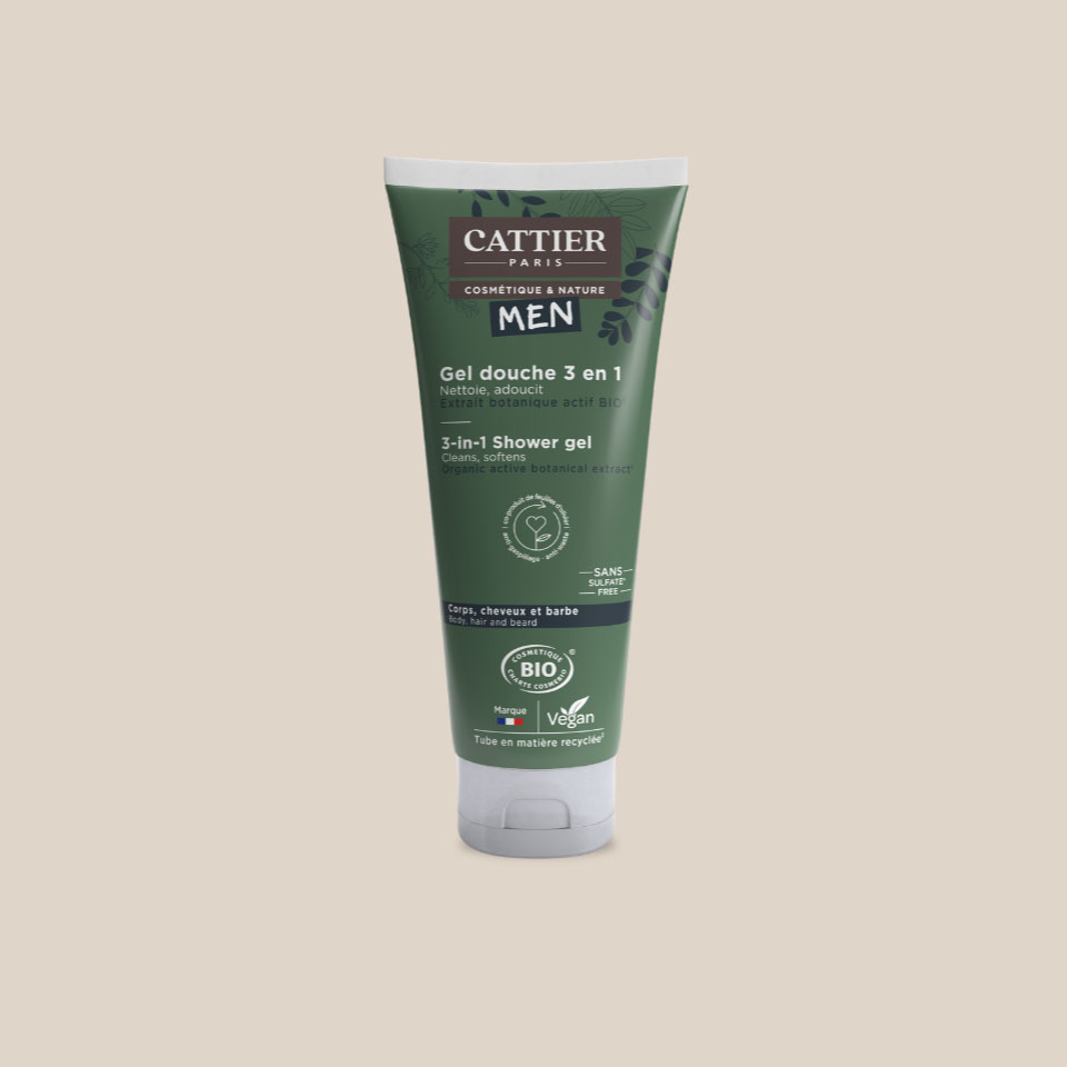 Gel douche 3-en-1 pour homme, tube de 200ml