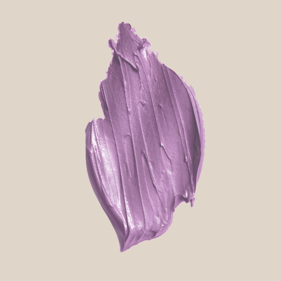 Texture du masque d'argile violette