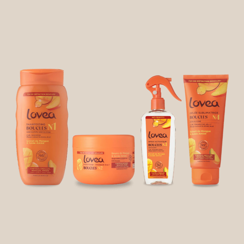 LOVEA Mango Curl Hair Care Routine for Wavy, Curly, and Coily Hair