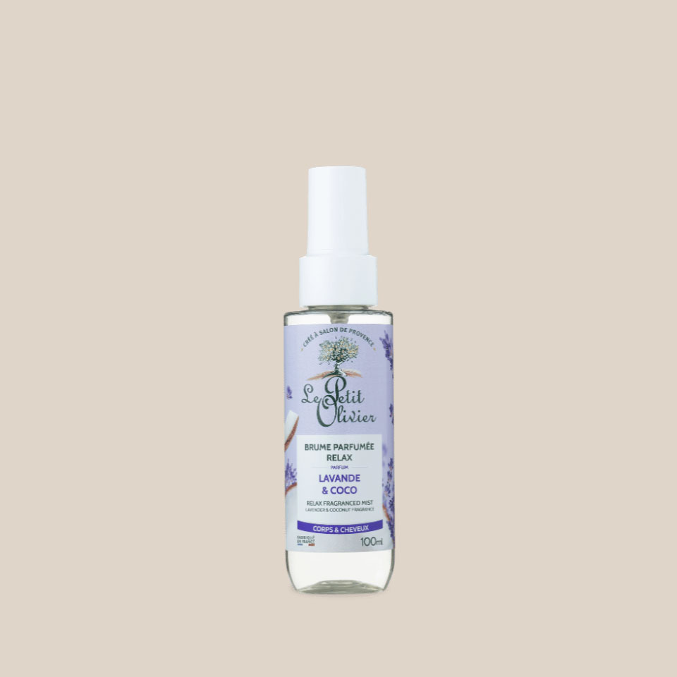 Brume parfumée relax à la lavande et coco, 100ml