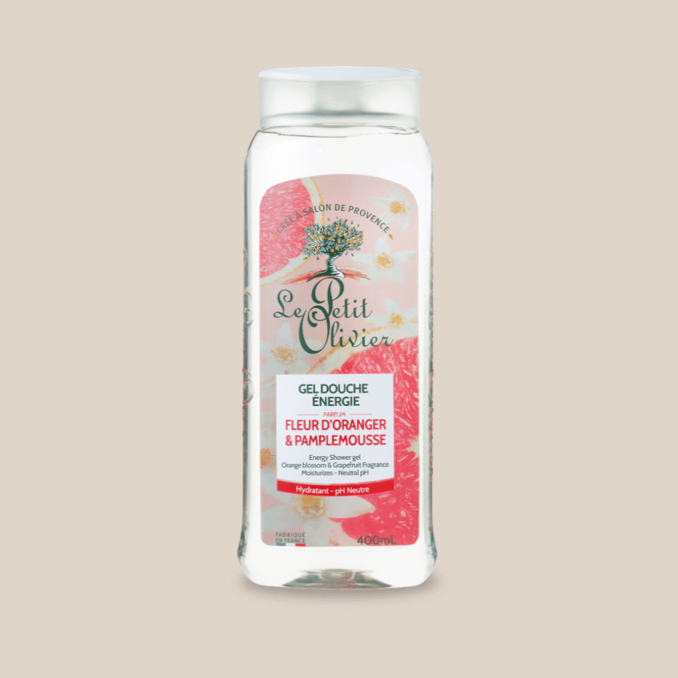 Energizing shower gel with orange blossom and grapefruit fragrance, 400ml