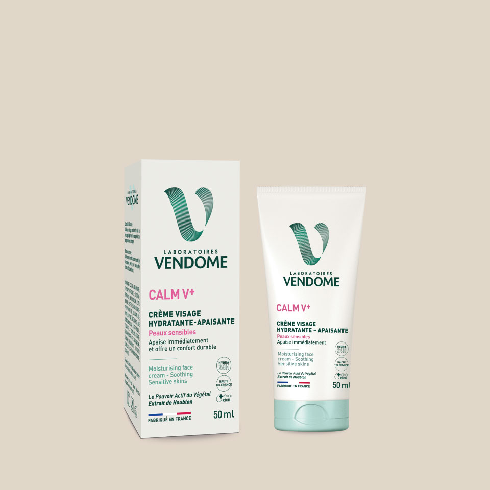 Crème visage hydratante et apaisante 50ml (le tube accompagné de sa boîte)