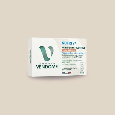 NUTRIV+ Dermatological Cleansing Bar with Apricot Oil, 100 g