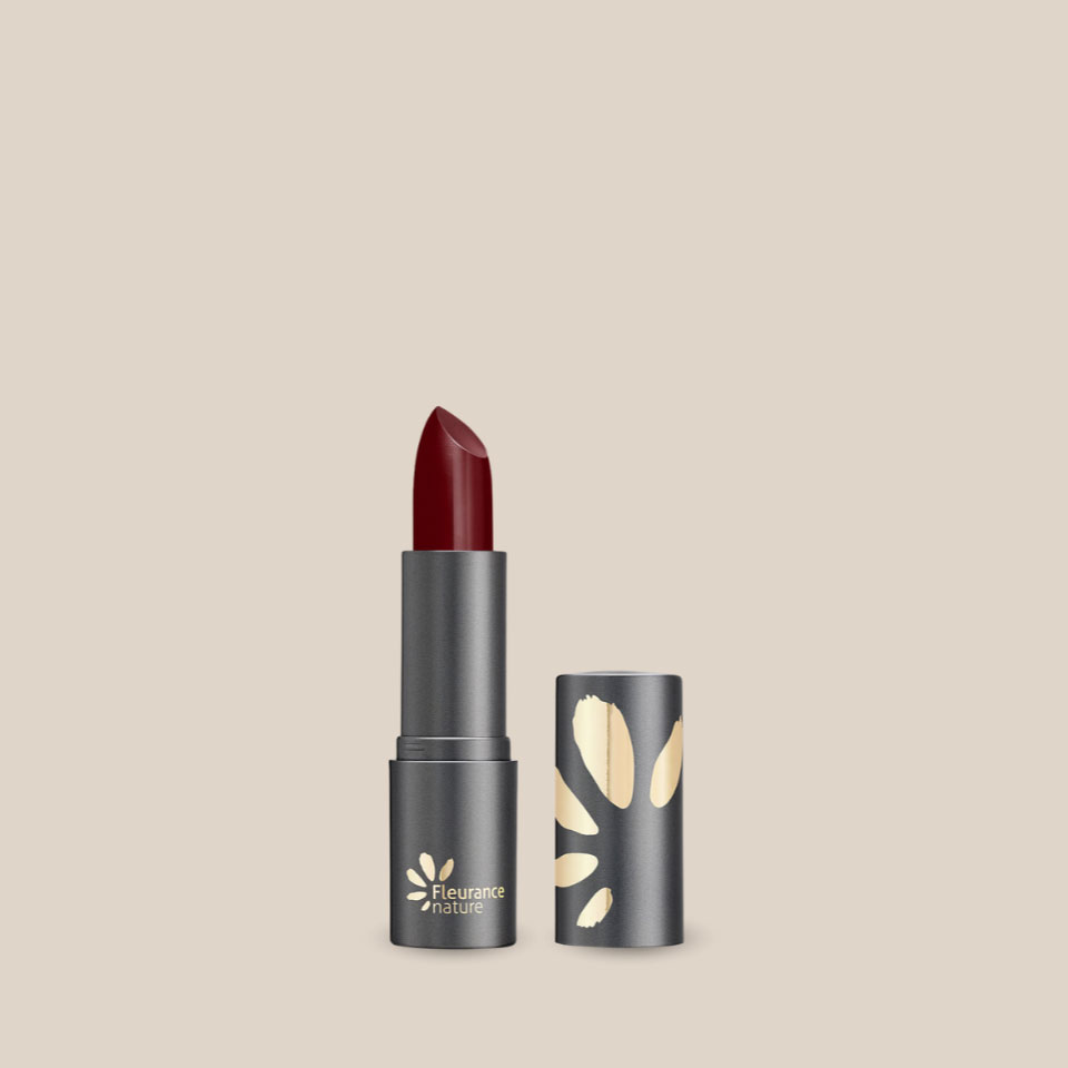 Organic and vegan lipstick, Burgundy shade, by Fleurance Nature