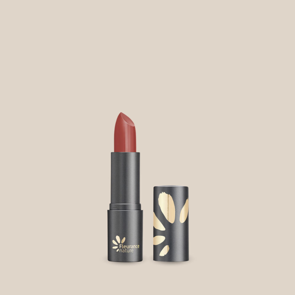 Organic and vegan lipstick, Peach shade, by Fleurance Nature