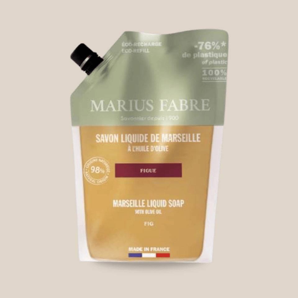 Recharge savon liquide de Marseille figue, sac 1L